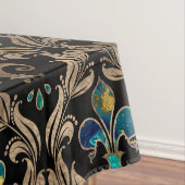 Fleur-de-lis-Muster Marmor und Gold Tischdecke (Beispiel)