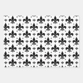 Fleur-de-lis-Muster mit weißem Hintergrund Geschenkpapier Set (Vorderseite 2)