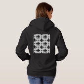 Fleur-de-lis-Muster mit weißem Hintergrund Hoodie (Schwarz voll)