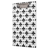 Fleur-de-lis-Muster mit weißem Hintergrund Klemmbrett (Links)