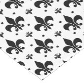Fleur-de-lis-Muster mit weißem Hintergrund Kurzer Tischläufer (Ecke)