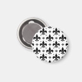 Fleur-de-lis-Muster mit weißem Hintergrund Magnet (Vorderseite/Rückseite)