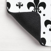 Fleur-de-lis-Muster mit weißem Hintergrund Mousepad (Ecke)