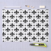 Fleur-de-lis-Muster mit weißem Hintergrund Seidenpapier (Handwerk)