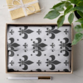 Fleur-de-lis-Muster mit weißem Hintergrund Seidenpapier (Geschenk)