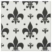 Fleur-de-lis-Muster mit weißem Hintergrund Stoff (Nahaufnahme)