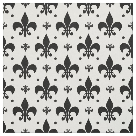 Fleur-de-lis-Muster mit weißem Hintergrund Stoff (Muster)