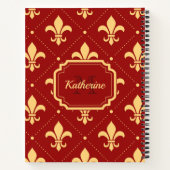 Fleur-de-lis-Muster Notizblock (Rückseite)