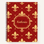 Fleur-de-lis-Muster Notizblock (Vorderseite)