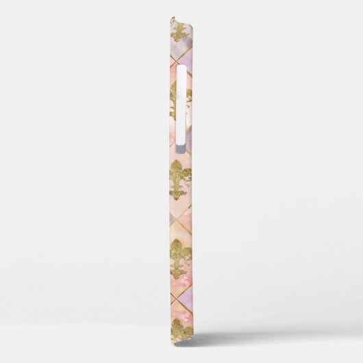 Fleur-de-lis-Muster Pastel Quartz Case-Mate iPhone Hülle (Rückseite / Links)