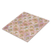 Fleur-de-lis-Muster Pastel Quartz Fliese (Seite)