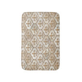 Fleur-de-lis-Muster Perl und Gold Badematte (Vorderseite Vertikal)