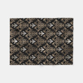 Fleur-de-lis-Muster Perl und Gold Fleecedecke (Vorderseite (Horizontal))