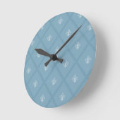 Fleur-de-lis-Muster Runde Wanduhr (Winkel)