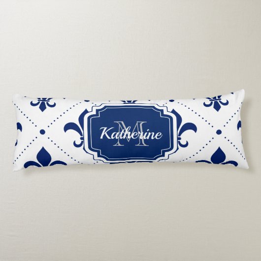 Fleur-de-lis-Muster Seitenschläferkissen (Rückseite)