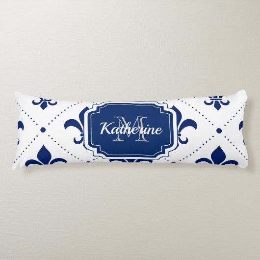 Fleur-de-lis-Muster Seitenschläferkissen (Vorderseite)