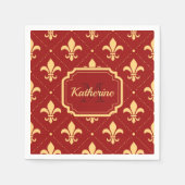 Fleur-de-lis-Muster Serviette (Vorderseite)