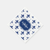 Fleur-de-lis-Muster Serviette (Ecke)