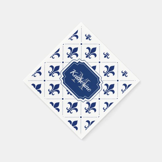 Fleur-de-lis-Muster Serviette (Ecke)