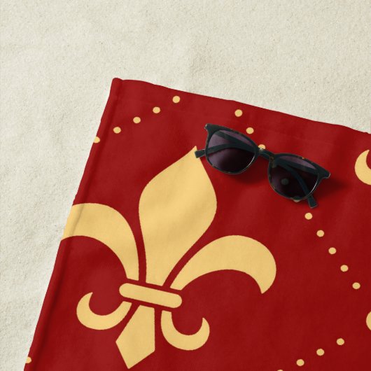 Fleur-de-lis-Muster Strandtuch (Beispiel)