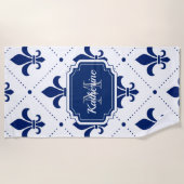 Fleur-de-lis-Muster Strandtuch (Vorderseite)