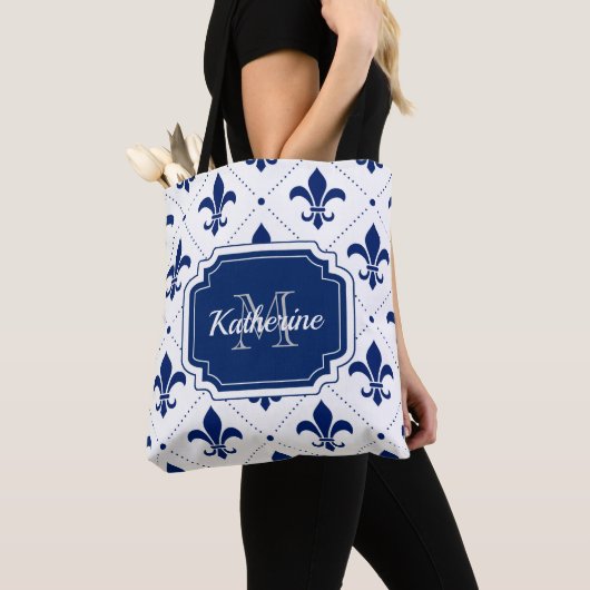 Fleur-de-lis-Muster Tasche (Von Nahem)