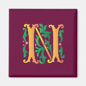 Fleur-de-lis-N-Monogramm Magnet (Vorne)