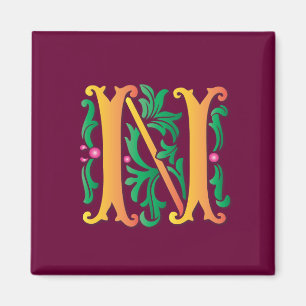 Fleur-de-lis-N-Monogramm Magnet