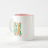 Fleur-de-lis-N-Monogramm Zweifarbige Tasse (Vorderseite Links)