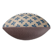 Fleur de Lis, Navy Blue on Beige, Royal, Your Name Football (Gedreht 90)