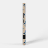 Fleur de Lis, Navy Blue on Beige, Royal, Your Name Samsung Galaxy Hülle (Rechte Seite)