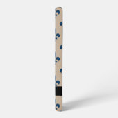 Fleur de Lis, Navy Blue on Beige, Royal, Your Name Samsung Galaxy Hülle (Linke Seite)