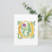 Fleur-de-lis O Monogramm Postkarte (Stehend Vorderseite)