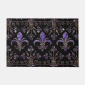 Fleur-de-lis-Ornament Amethyst lila Fußmatte (Vorderseite)