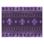 Fleur-de-lis-Ornament Amethyst lila Tischdecke (Vorderseite (Horizontal))