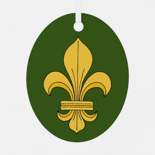 Fleur-de-lis Ornament Aus Metall (Rückseite)