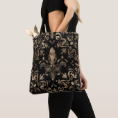 Fleur-de-lis Ornament Black and Gold Tasche (Von Nahem)