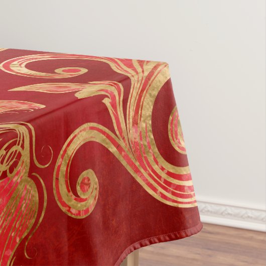 Fleur-de-lis-Ornament Luxury Red Tischdecke (Beispiel)
