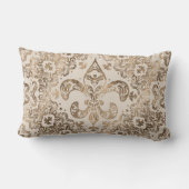 Fleur-de-lis-Ornament - Pastellgold Lendenkissen (Rückseite)