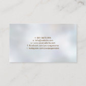 Fleur-de-lis Ornament Pearl and gold Visitenkarte (Rückseite)