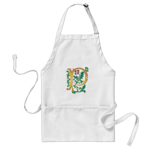 Fleur-de-lis P Monogramm Schürze (Vorne)