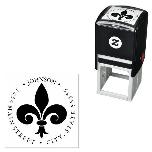 Fleur-de-lis Permastempel (Beispiel)