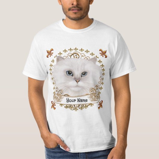 Fleur De Lis Perserkatze  T-Shirt (Vorderseite)