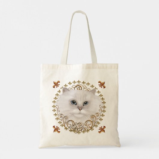 Fleur De Lis Persian Cat Tragetasche (Rückseite)