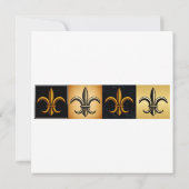 Fleur De Lis Platz Einladung (Rückseite)
