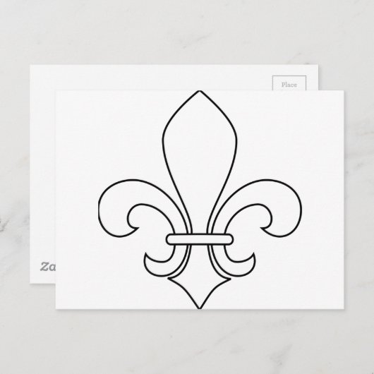 Fleur-de-lis Postkarte (Vorne/Hinten)