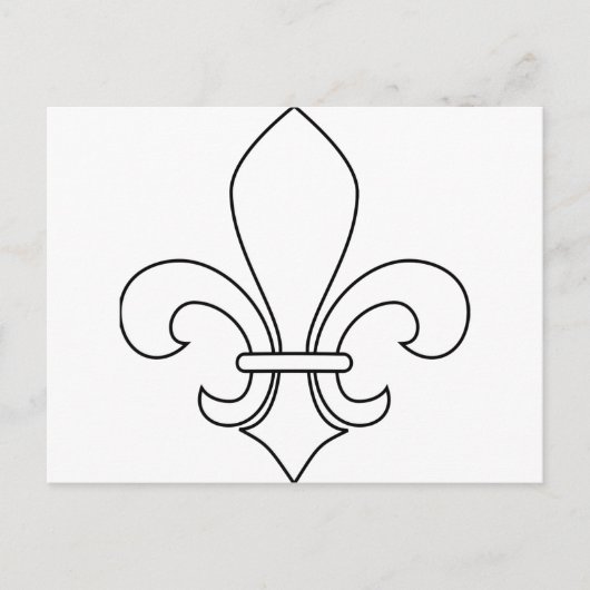 Fleur-de-lis Postkarte (Vorderseite)