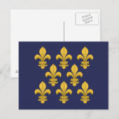 Fleur-de-lis Postkarte (Vorne/Hinten)