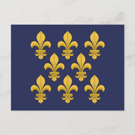 Fleur-de-lis Postkarte (Vorderseite)