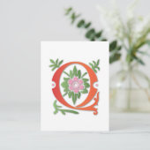 Fleur-de-lis Q Monogramm Postkarte (Stehend Vorderseite)